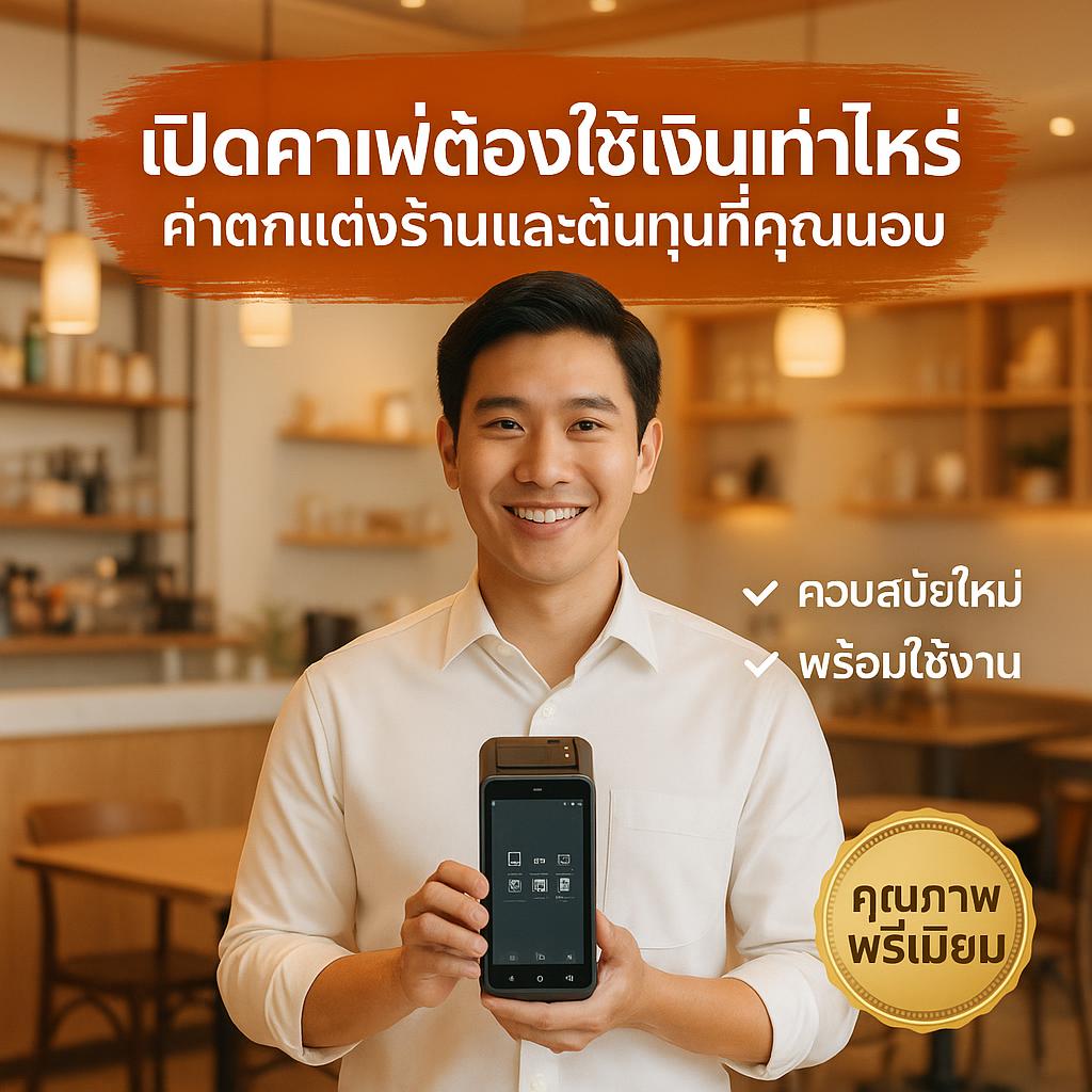 เปิดคาเฟ่ต้องใช้เงินเท่าไหร่: ค่าตกแต่งร้านและต้นทุนที่คุณมองข้าม