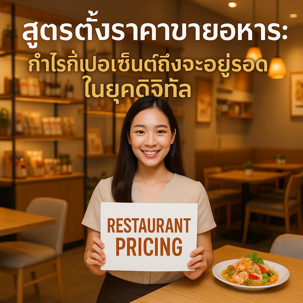สูตรตั้งราคาขายอาหาร: กำไรกี่เปอร์เซ็นต์ถึงจะอยู่รอดในยุคดิจิทัล?