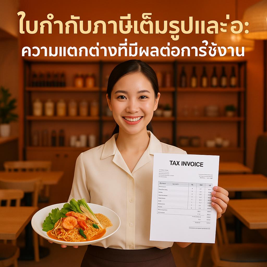 ใบกำกับภาษีเต็มรูปและแบบย่อ: ความแตกต่างที่มีผลต่อการใช้งานระบบ QR Code และ POS ในร้านอาหาร