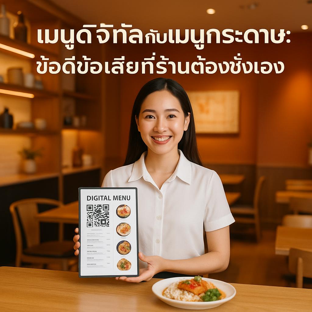 เมนูดิจิทัลกับเมนูกระดาษ: ข้อดีข้อเสียที่ร้านต้องชั่งเอง