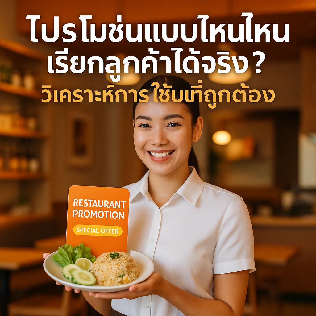 โปรโมชั่นแบบไหนเรียกลูกค้าได้จริง? วิเคราะห์การใช้ รถที่ถูกต้องในระบบ QR Code และ POS