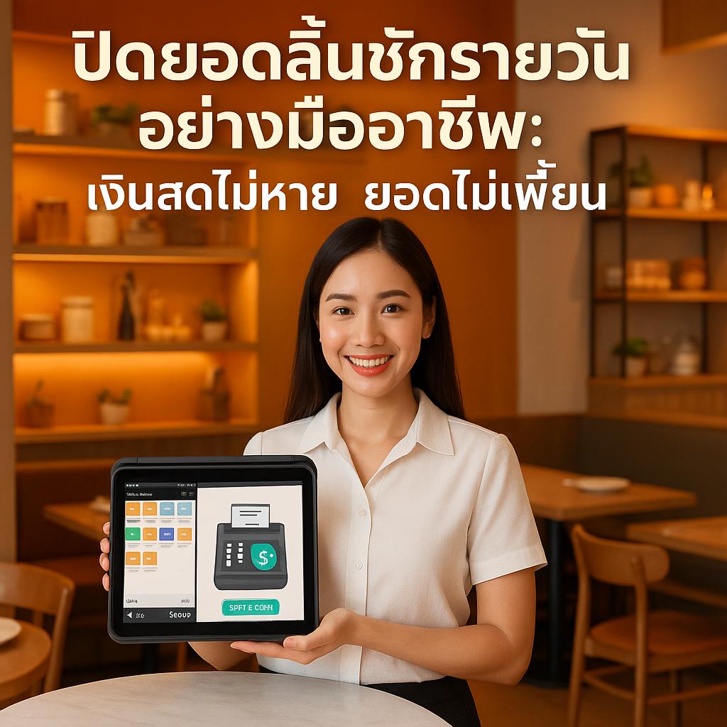 ปิดยอดลิ้นชักรายวันอย่างมืออาชีพ: เงินสดไม่หาย ยอดไม่เพี้ยน ด้วยระบบ QR Code และ POS