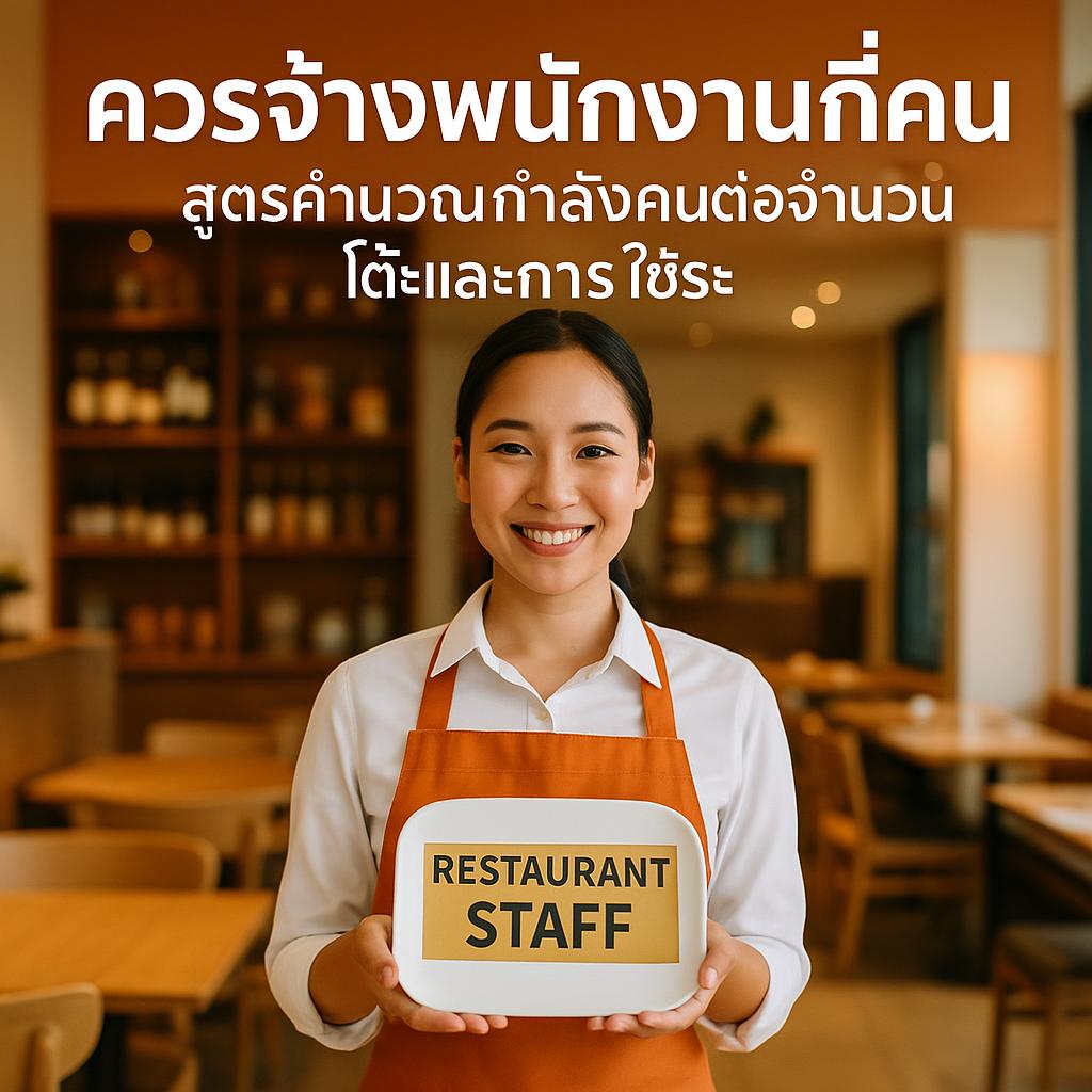 ควรจ้างพนักงานกี่คน: สูตรคำนวณกำลังคนต่อจำนวนโต๊ะและการใช้ระบบ QR Code และ POS