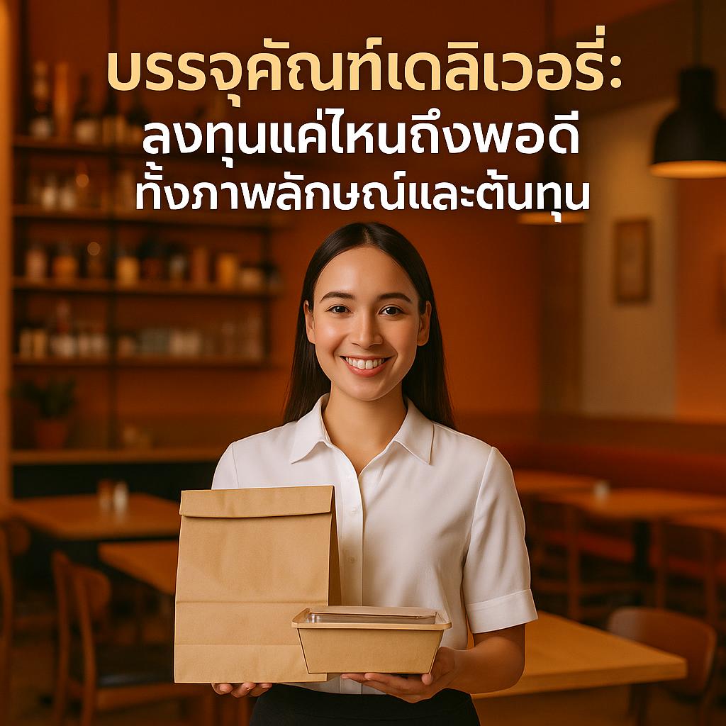 บรรจุภัณฑ์เดลิเวอรี่: ลงทุนแค่ไหนถึงพอดีทั้งภาพลักษณ์และต้นทุนในยุคดิจิทัล