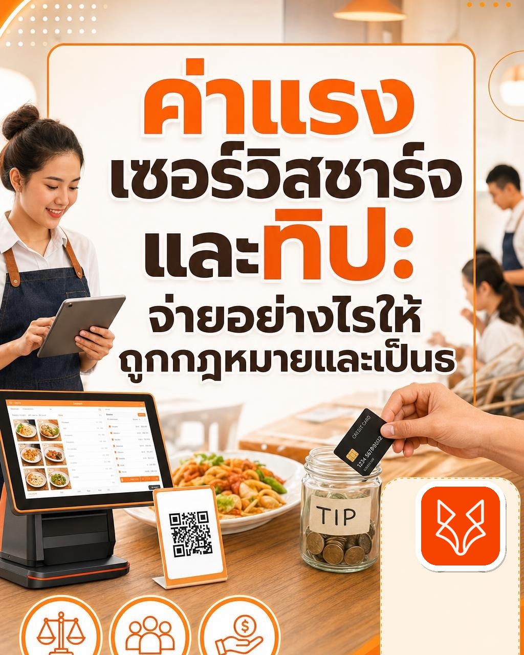 ค่าแรง เซอร์วิสชาร์จ และทิป: จ่ายอย่างไรให้ถูกกฎหมายและเป็นธรรมในระบบสั่งอาหารผ่าน QR Code
