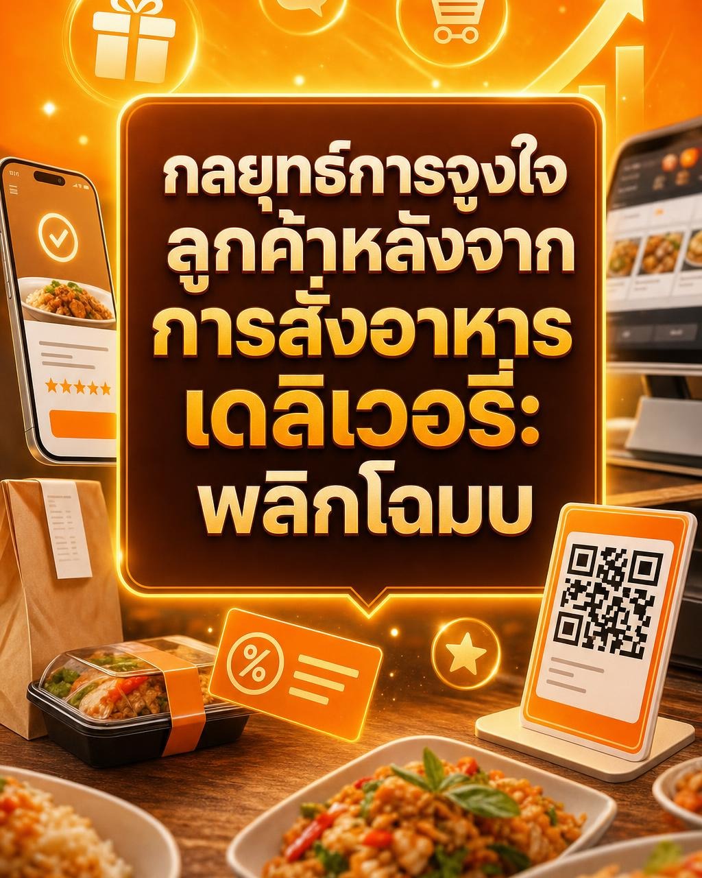 กลยุทธ์การจูงใจลูกค้าหลังจากการสั่งอาหารเดลิเวอรี่: พลิกโฉมบริการร้านอาหารด้วย QR Code และระบบ POS